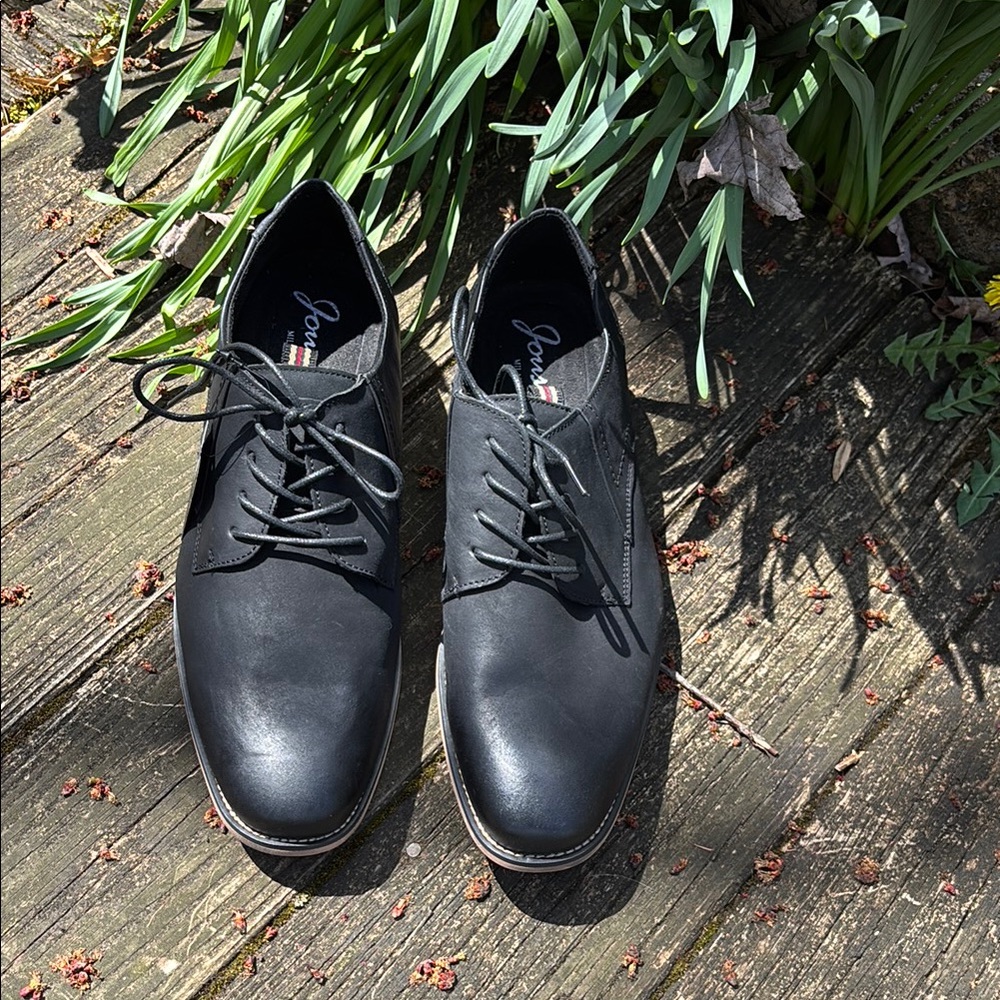 NEW W/ TAGS JONSEN MILAN BLACK LEATHER 9.5 - Picture 2 of 10